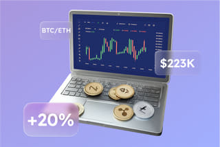 Ilustración de trading automatizado impulsado por inteligencia artificial